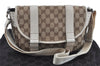 Authentic GUCCI Shoulder Cross Body Bag GG Canvas Leather 145858 Brown J7729