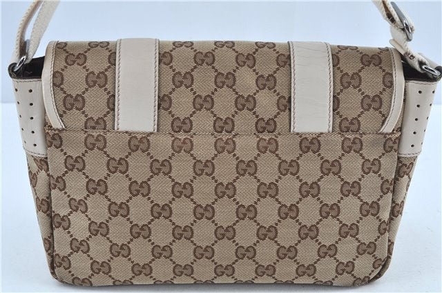 Authentic GUCCI Shoulder Cross Body Bag GG Canvas Leather 145858 Brown J7729