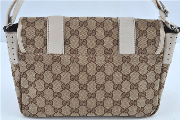 Authentic GUCCI Shoulder Cross Body Bag GG Canvas Leather 145858 Brown J7729