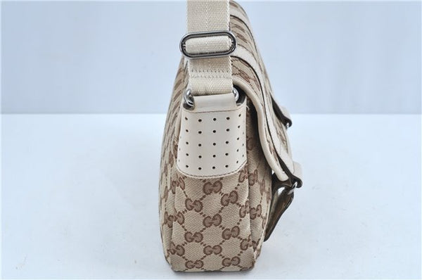 Authentic GUCCI Shoulder Cross Body Bag GG Canvas Leather 145858 Brown J7729