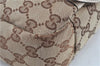 Authentic GUCCI Shoulder Cross Body Bag GG Canvas Leather 145858 Brown J7729