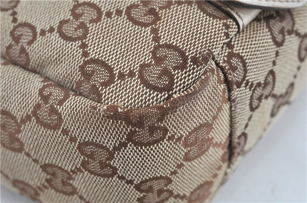 Authentic GUCCI Shoulder Cross Body Bag GG Canvas Leather 145858 Brown J7729