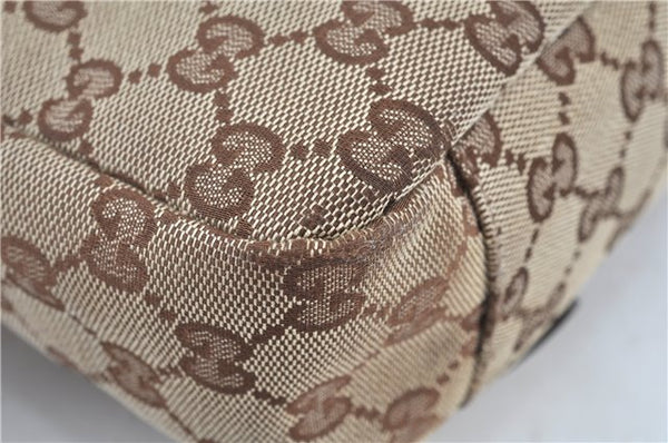 Authentic GUCCI Shoulder Cross Body Bag GG Canvas Leather 145858 Brown J7729