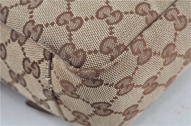 Authentic GUCCI Shoulder Cross Body Bag GG Canvas Leather 145858 Brown J7729