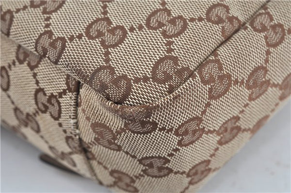 Authentic GUCCI Shoulder Cross Body Bag GG Canvas Leather 145858 Brown J7729