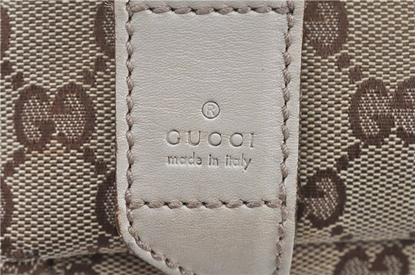 Authentic GUCCI Shoulder Cross Body Bag GG Canvas Leather 145858 Brown J7729