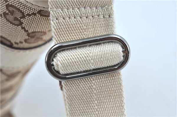 Authentic GUCCI Shoulder Cross Body Bag GG Canvas Leather 145858 Brown J7729