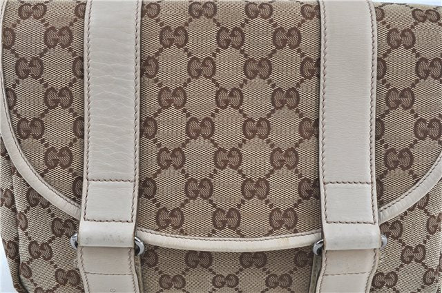 Authentic GUCCI Shoulder Cross Body Bag GG Canvas Leather 145858 Brown J7729