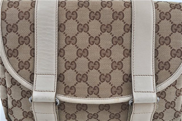 Authentic GUCCI Shoulder Cross Body Bag GG Canvas Leather 145858 Brown J7729
