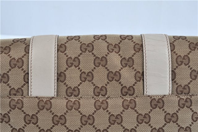 Authentic GUCCI Shoulder Cross Body Bag GG Canvas Leather 145858 Brown J7729