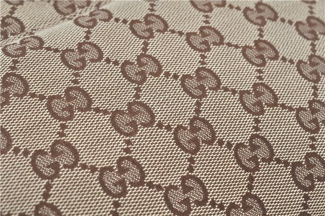 Authentic GUCCI Shoulder Cross Body Bag GG Canvas Leather 145858 Brown J7729