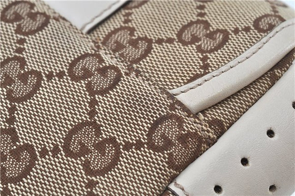 Authentic GUCCI Shoulder Cross Body Bag GG Canvas Leather 145858 Brown J7729