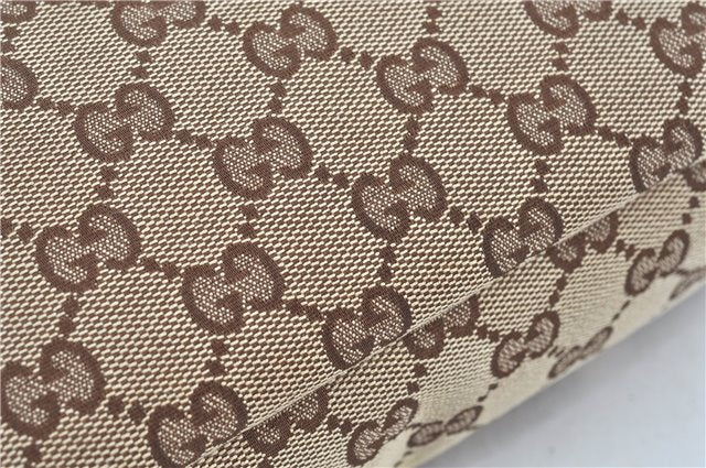 Authentic GUCCI Shoulder Cross Body Bag GG Canvas Leather 145858 Brown J7729