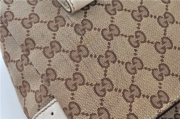 Authentic GUCCI Shoulder Cross Body Bag GG Canvas Leather 145858 Brown J7729