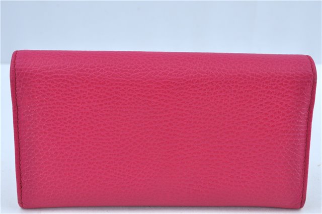 Authentic GUCCI Swing Long Wallet Purse Leather 354496 Pink Box J7730