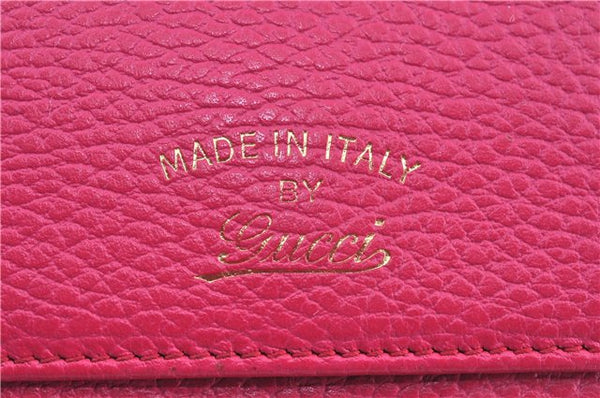 Authentic GUCCI Swing Long Wallet Purse Leather 354496 Pink Box J7730