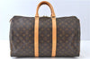 Authentic Louis Vuitton Monogram Keepall 45 Travel Boston Bag M41428 LV J7738