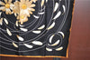 Authentic HERMES Carre 90 Scarf "Au Gre du Vent" Silk Brown Black Box J7749