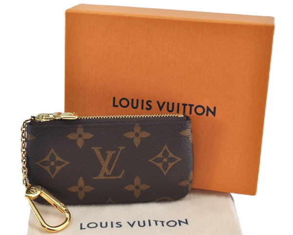 Authentic Louis Vuitton Monogram Pochette Cles Coin Purse Case M62650 Box J7751