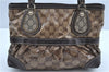 Authentic GUCCI GG Crystal Shoulder Hand Tote Bag PVC Leather 223964 Brown J7766