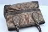 Authentic GUCCI GG Crystal Shoulder Hand Tote Bag PVC Leather 223964 Brown J7766