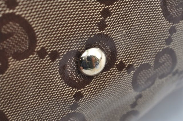 Authentic GUCCI GG Crystal Shoulder Hand Tote Bag PVC Leather 223964 Brown J7766