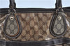 Authentic GUCCI GG Crystal Shoulder Hand Tote Bag PVC Leather 223964 Brown J7766