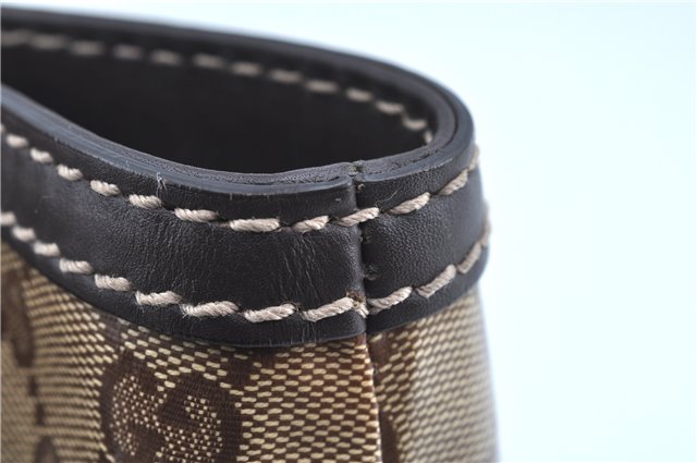 Authentic GUCCI GG Crystal Shoulder Hand Tote Bag PVC Leather 223964 Brown J7766