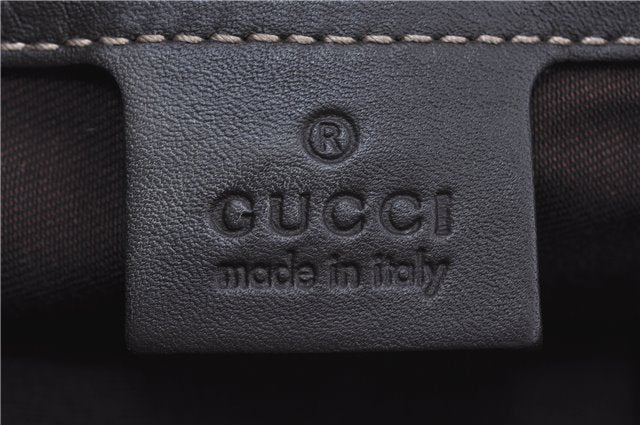 Authentic GUCCI GG Crystal Shoulder Hand Tote Bag PVC Leather 223964 Brown J7766