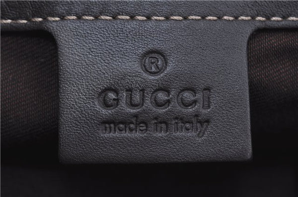 Authentic GUCCI GG Crystal Shoulder Hand Tote Bag PVC Leather 223964 Brown J7766