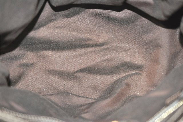 Authentic GUCCI GG Crystal Shoulder Hand Tote Bag PVC Leather 223964 Brown J7766