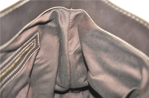 Authentic GUCCI GG Crystal Shoulder Hand Tote Bag PVC Leather 223964 Brown J7766