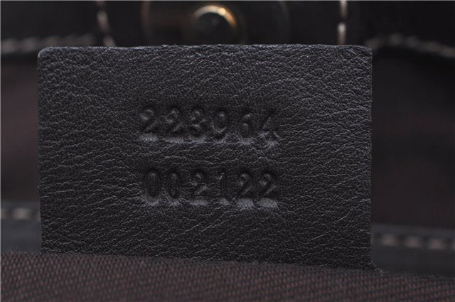 Authentic GUCCI GG Crystal Shoulder Hand Tote Bag PVC Leather 223964 Brown J7766