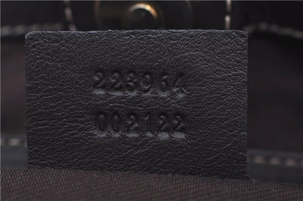 Authentic GUCCI GG Crystal Shoulder Hand Tote Bag PVC Leather 223964 Brown J7766