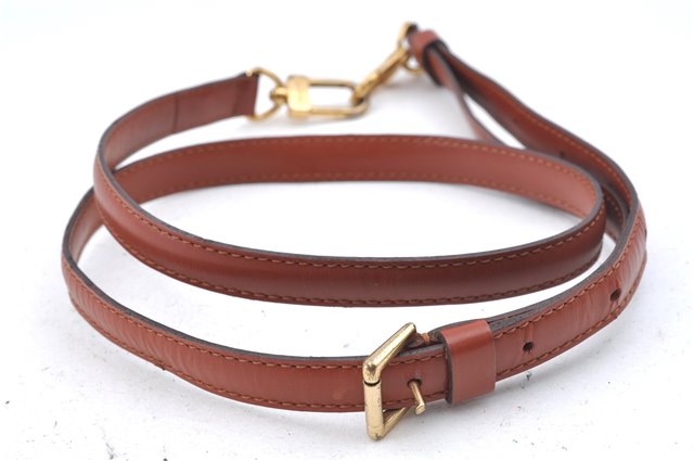 Authentic Louis Vuitton Leather Shoulder Strap Brown 40.2-47.2