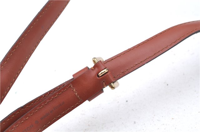 Authentic Louis Vuitton Leather Shoulder Strap Brown 40.2-47.2