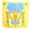 Authentic HERMES Carre 90 Scarf "Mexique" Silk Yellow J7800