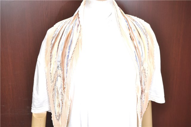 Authentic HERMES Pleats Scarf 