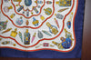 Authentic HERMES Carre 90 Scarf "Pourvu qu'on ait l'ivresse" Silk Blue J7811