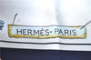 Authentic HERMES Carre 90 Scarf "passementerie" Silk Navy Blue J7839