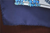 Authentic HERMES Carre 90 Scarf "passementerie" Silk Navy Blue J7839