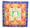 Authentic HERMES Carre 90 Scarf "HOMMAGE A CHARLES GARNIER" Silk Navy Box J7859