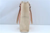 Authentic BURBERRY Vintage Canvas Leather Shoulder Tote Bag Ivory Orange J7862