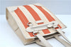 Authentic BURBERRY Vintage Canvas Leather Shoulder Tote Bag Ivory Orange J7862