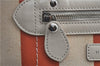 Authentic BURBERRY Vintage Canvas Leather Shoulder Tote Bag Ivory Orange J7862