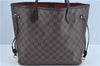 Authentic Louis Vuitton Damier Neverfull MM Shoulder Tote Bag N51105 LV J7866