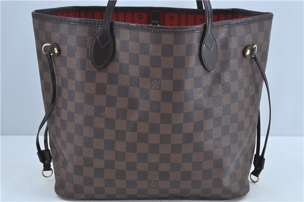Authentic Louis Vuitton Damier Neverfull MM Shoulder Tote Bag N51105 LV J7866