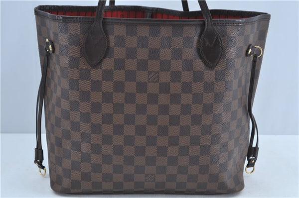Authentic Louis Vuitton Damier Neverfull MM Shoulder Tote Bag N51105 LV J7866