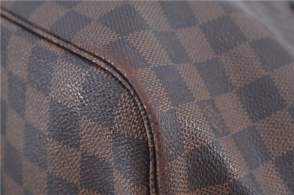 Authentic Louis Vuitton Damier Neverfull MM Shoulder Tote Bag N51105 LV J7866