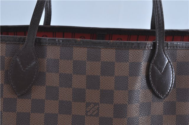 Authentic Louis Vuitton Damier Neverfull MM Shoulder Tote Bag N51105 LV J7866